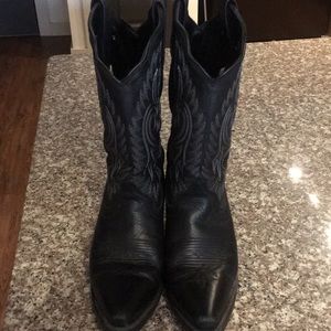 Black cowboy boots size 6.5. Worn one time.